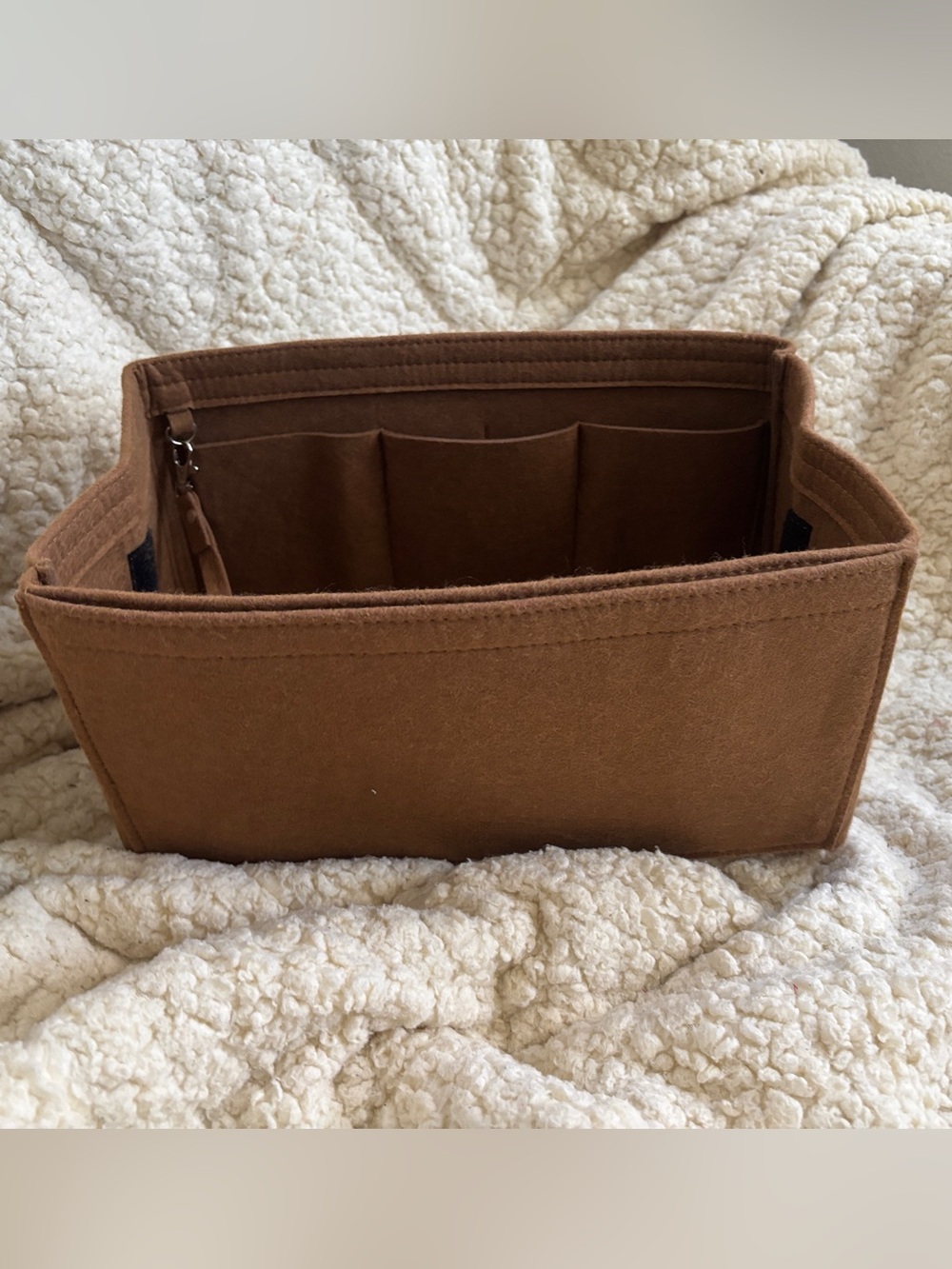 Brown Felt Bag Organizer Insert - Ztujo